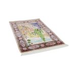 Dywan jedwabny Motyw Ogrodowy beżowy 80x120 perski dywan z jedwabiu wiskozowego