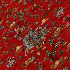 Dywan jedwabny Polowanie bordowy 80x120 perski dywan z jedwabiu wiskozowego