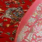 Dywan jedwabny Polowanie bordowy 80x120 perski dywan z jedwabiu wiskozowego