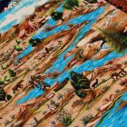 Dywan jedwabny Nazhivan beżowy 100x150 perski dywan z jedwabiu wiskozowego