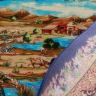 Dywan jedwabny Nazhivan beżowy 100x150 perski dywan z jedwabiu wiskozowego