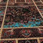Dywan jedwabny Golrokh niebieski 100x150 irański dywan z jedwabiu wiskozowego