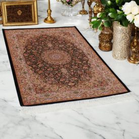   Dywan jedwabny Helya niebieski 100x150 perski dywan z jedwabiu wiskozowego