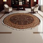 Dywan okrągły Isfahan 310x313 ręcznie tkany dywan perski