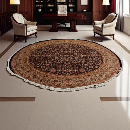 Dywan okrągły Isfahan 310x313 ręcznie tkany dywan perski