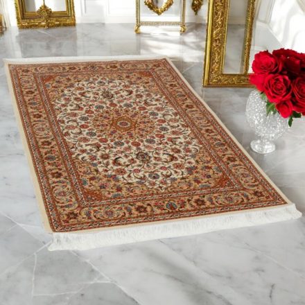 Dywan jedwabny Negin cream 100x150 wysokiej jakości dywan z jedwabiu wiskozowego z Iranu