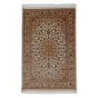 Dywan jedwabny Negin cream 100x150 wysokiej jakości dywan z jedwabiu wiskozowego z Iranu