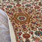Dywan jedwabny Negin cream 100x150 wysokiej jakości dywan z jedwabiu wiskozowego z Iranu