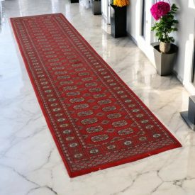 Dywan chodnik Bukhara 80x306 ręcznie wiązany pakistański dywan do przedpokoju