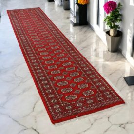 Dywan chodnik Bukhara 78x313 ręcznie wiązany pakistański dywan do przedpokoju