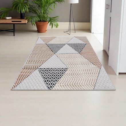 Dywan nowoczesny beżowy brązowy niebieski MELIS 80x150 dywan do salonu lub sypialni