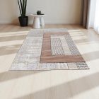 Dywan nowoczesny beżowy brązowy niebieski DIANA 80x150 dywan do salonu lub sypialni