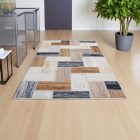 Dywan nowoczesny szary niebieski brązowy SAMI 80x150 dywan do salonu lub sypialni