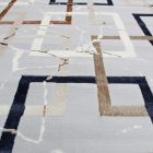 Dywan nowoczesny szary brązowy niebieski AMIR 160x230 dywan do salonu lub sypialni