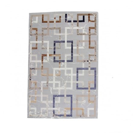 Dywan nowoczesny szary brązowy niebieski AMIR 160x230 dywan do salonu lub sypialni