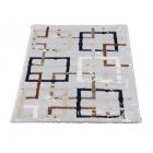 Dywan nowoczesny szary brązowy niebieski AMIR 80x150 dywan do salonu lub sypialni