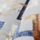 Dywan nowoczesny szary brązowy niebieski AMIR 80x150 dywan do salonu lub sypialni