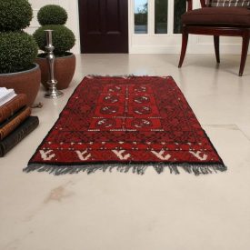 Dywan wełniany Aqcha 74x104 ręcznie wiązany orientalny dywan do salonu