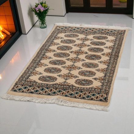 Dywan Pakistan beż Bokhara 76x123 ręcznie wiązany dywan orientalny