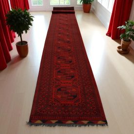 Chodniki dywanowe afgan 90x783 Orientalny dywan do przedpokoju