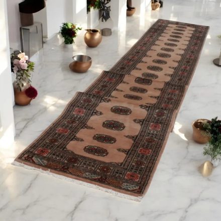 Dywan chodnik orientalny beż Bokhara 78x578 ręcznie wiązany dywan pakistański