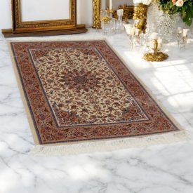   Dywan jedwabny Reihan cream 100x150 perski dywan z jedwabiu wiskozowego