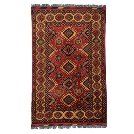Dywan Afgan wełniany Caucasian 81x125 ręcznie wiązany dywan tradycyjny