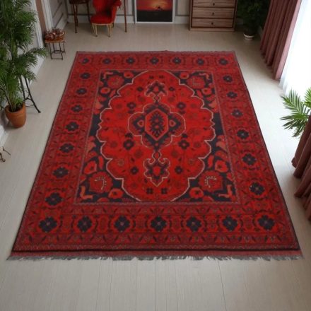 Dywan Afgan wełniany Caucasian 126x196 ręcznie wiązany dywan orientalny