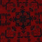 Dywan Afgan wełniany burgund Bukharai 187x82 ręcznie wiązany dywan orientalny