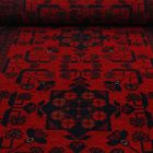 Dywan Afgan wełniany burgund Bukharai 187x82 ręcznie wiązany dywan orientalny