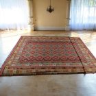 Extra duży dywan kilim 404x814 ręcznie tkany wełniany kilim afgański