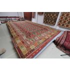 Extra duży dywan kilim 404x814 ręcznie tkany wełniany kilim afgański