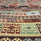 Extra duży dywan kilim 404x814 ręcznie tkany wełniany kilim afgański