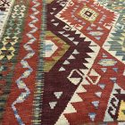Extra duży dywan kilim 404x814 ręcznie tkany wełniany kilim afgański