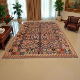   Dywan kilim Chobi 209x317 – ręcznie tkany z wełny w Afganistanie