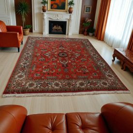   Duży dywan irański Heriz 237x325 ręcznie tkany perski dywan do salonu