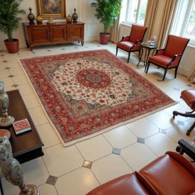   Dywan irański Yazd 196x198 Ręcznie tkany perski dywan do salonu