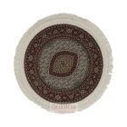Dywan okrągły beżowy Mahi 100x100 ekskluzywny perski dywan z akrylu