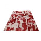 Design dywan czerwony-biały Patchwork 170x241 dywan do salonu