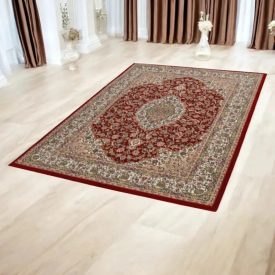 Dywan akrylowy ze wzorem Medalion - bordowy 80x120