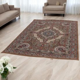 Dywan akrylowy ze wzorem Medalion - brązowy 200x300