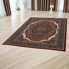 Dywan akrylowy ze wzorem Medalion - bordowy 80x120