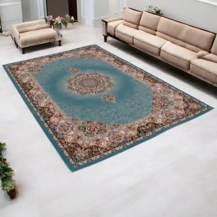 Dywan Perski niebieski TABRIZ 200x300 luksusowy dywan do salonu z akrylu