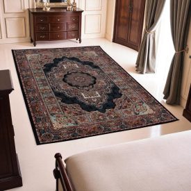 Dywan akrylowy ze wzorem Tabriz - ciemnoniebieski 140x200