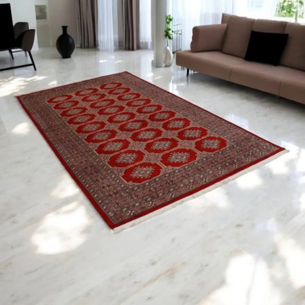 Dywan Pakistan bordowy Bokhara 259x156 ręcznie wiązany dywan orientalny