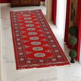 Dywan chodnik Bukhara 63x181 ręcznie wiązany pakistański dywan do przedpokoju