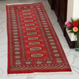 Dywan chodnik Bukhara 64x186 ręcznie wiązany pakistański dywan do przedpokoju