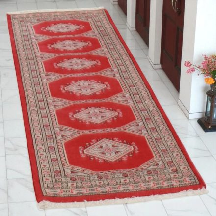 Dywan chodnik orientalny czerwony Jaldar 62x180 ręcznie wiązany dywan pakistański