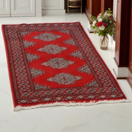 Dywan Pakistan czerwony Jaldar 77x124 ręcznie wiązany dywan orientalny