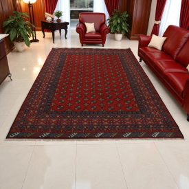 Dywan wełniany Aqcha mauri 205x290 ręcznie wiązany orientalny dywan do salonu